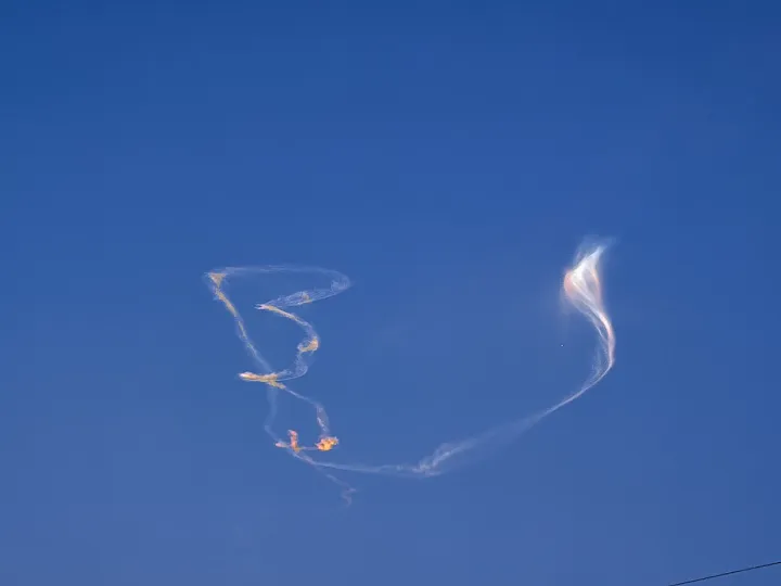 This image depicts a successful flight-trial of an Advanced Agni Missile equipped with MIRV