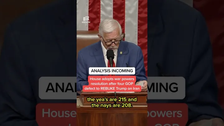 House adopts war powers resolution after four GOP defect to REBUKE Trump on Iran
