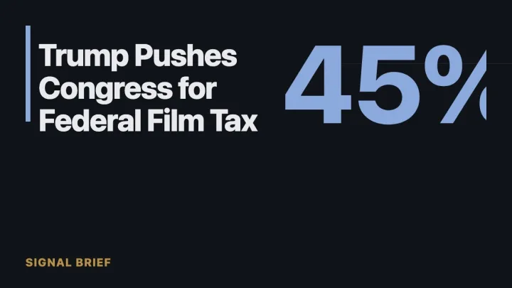 Trump Pushes Congress for Federal Film Tax Incentives