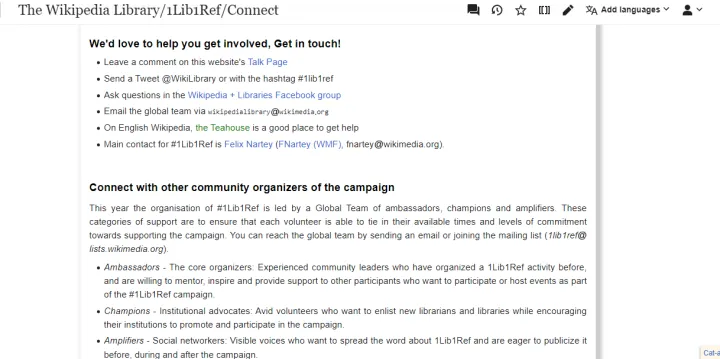 Event page - connect with organizers
