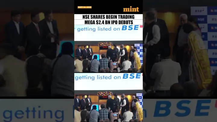 NSE Lists on BSE After $2.4 Billion IPO, Shares Rise | #shorts