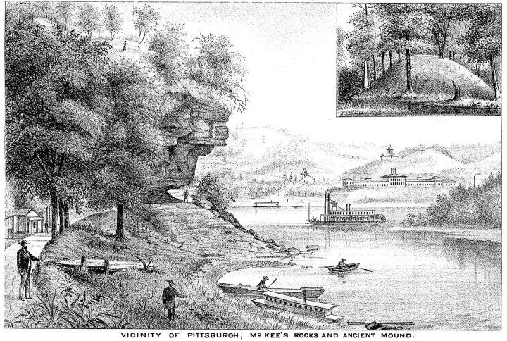 1876 Vicinity of Pittsburgh, McKee’s Rocks and ancient mound