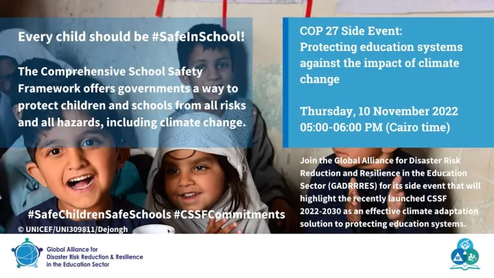 COP27 Side Event: Protecting Education Systems Against the Impact of Climate Change