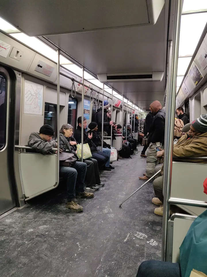 Red Line train interior, February 2019