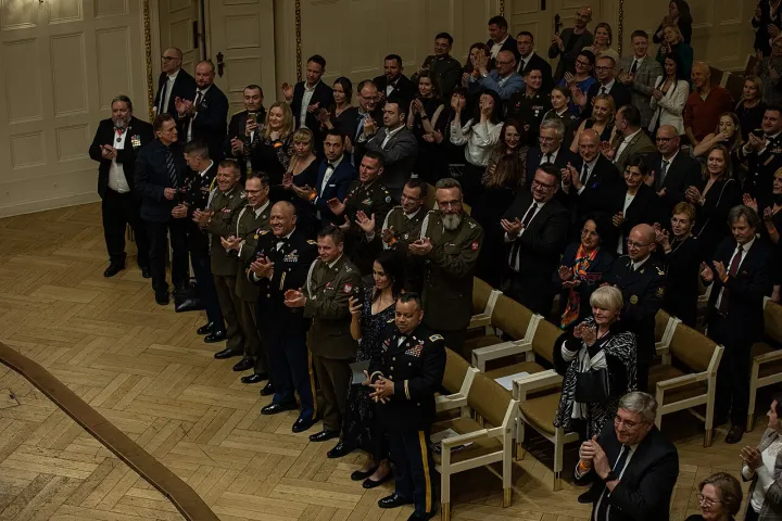 Supreme Headquarters Allied Powers Europe International Band performs in Poznan, Poland (7762124)