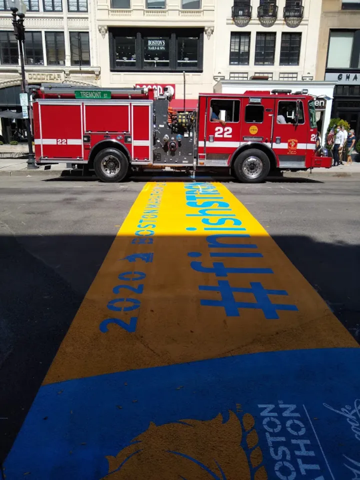 Boston Fire Truck Boston Marathon Finish Line