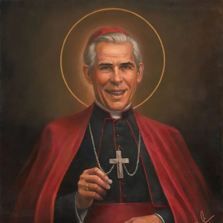 Official portait of Blessed Fulton J. Sheen from his beatification
