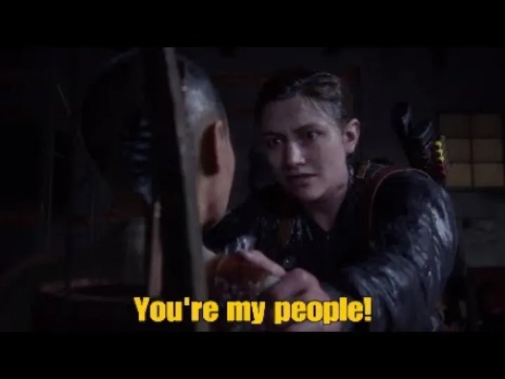 Laura bailey improvised line in the last of us 2