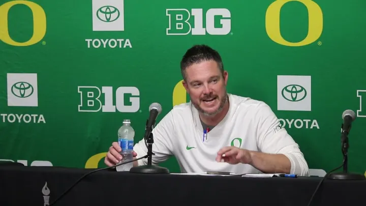 Dan Lanning calls hit on Dante Moore disgusting, reflects on Oregon win