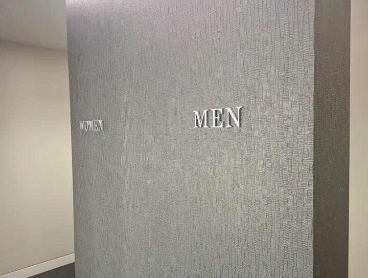 Bathroom signs at the Heritage Foundation