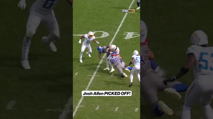 The Chargers pick up the interception off Josh Allen 👀