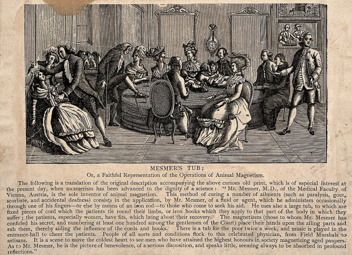 Mesmer's animal magnetism therapy Wellcome V0011096