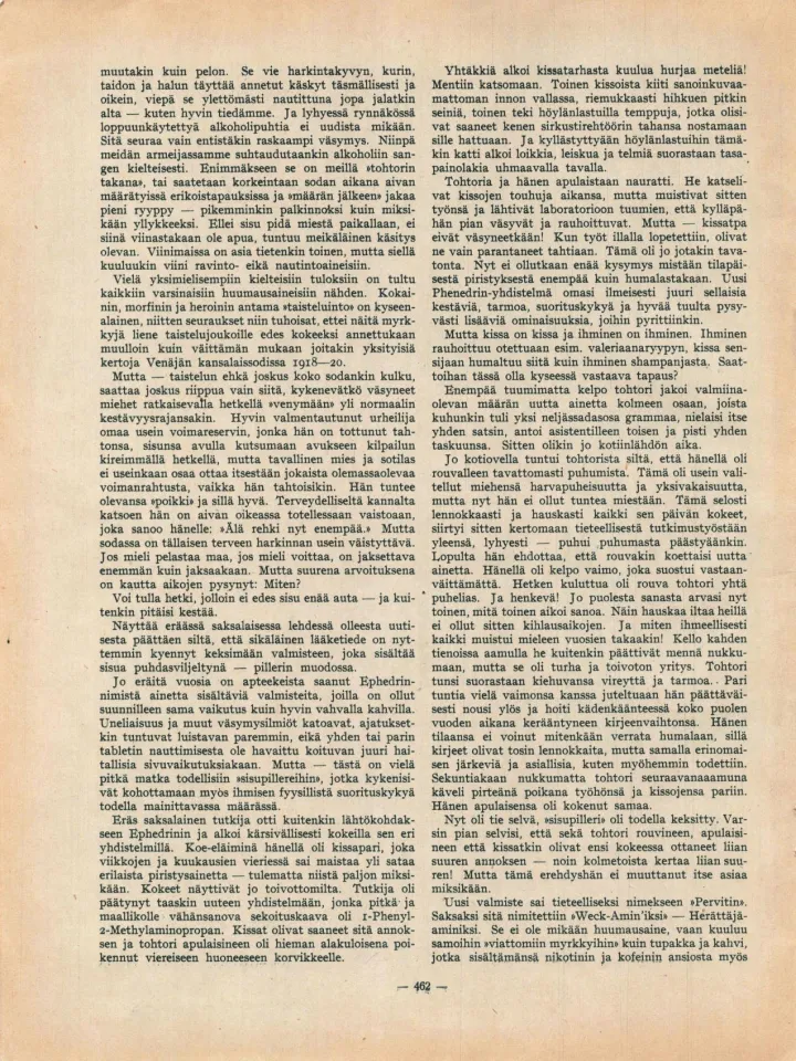 Hakkapeliitta Pääsiäisenä 1941-04 p462 SOTASISUA PILLERISTÄ Finnish military magazine WW2 article on German stimulant PERITIN methamphetamine as safe sisu pill 