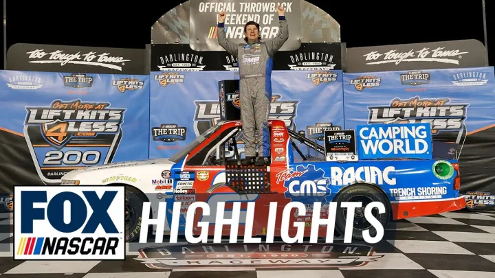 FINAL LAPS: Sheldon Creed holds off Ben Rhodes for victory at Darlington | NASCAR ON FOX HIGHLIGHTS