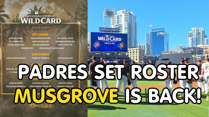 Padres set playoff roster, Joe Musgrove is back! AJ Cassavell & NBC's Dave Flemming stop by