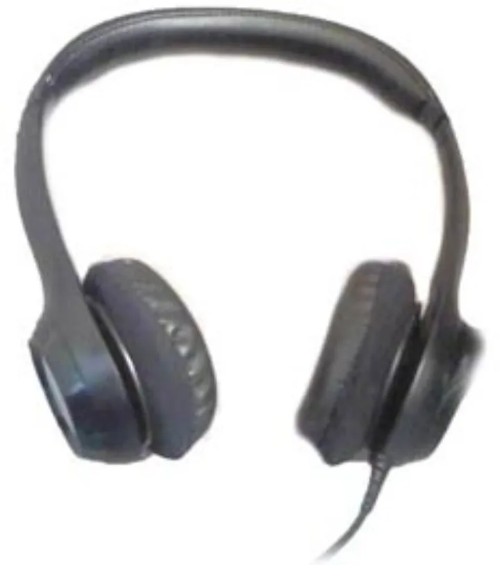 Headphones on white background