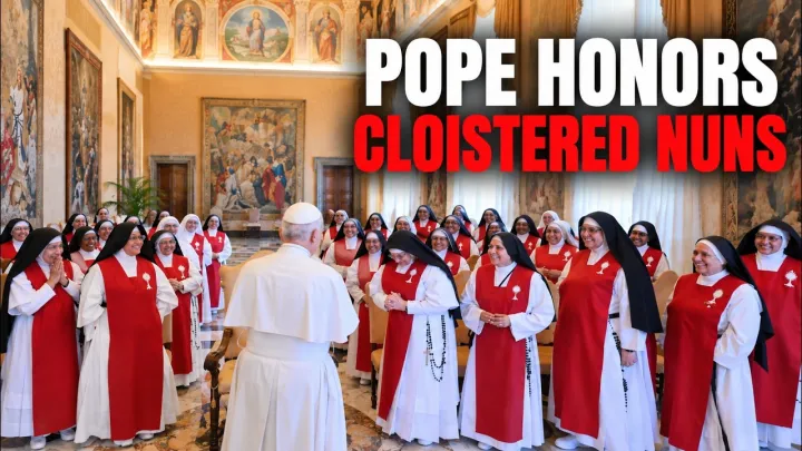 24 Hours a Day Pope Leo XIV Meets Nuns Who Keep Watch Before the Blessed Sacrament