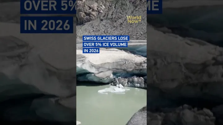 Swiss glaciers lose over 5% ice volume in 2026#worldnow