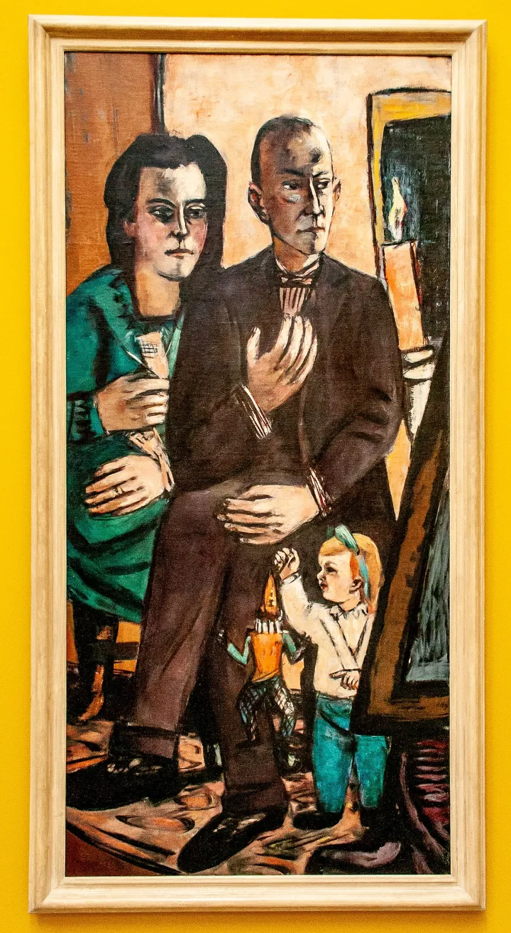 Beckmann - Portrait of the Family Lütjens - with frame