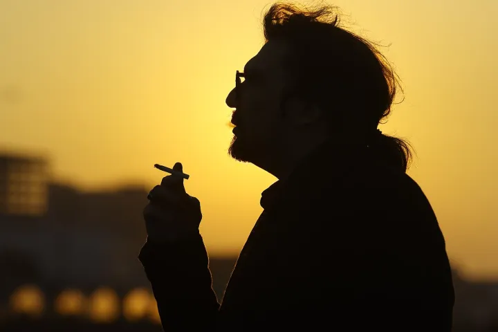 "Silhouette image of a young Iranian man" 06
