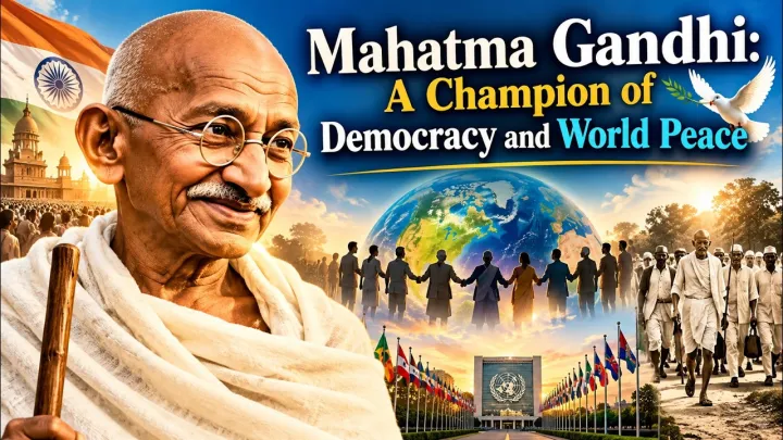 Mahatma Gandhi: A Champion of Democracy and World Peace - K.Rahual Animated Studio