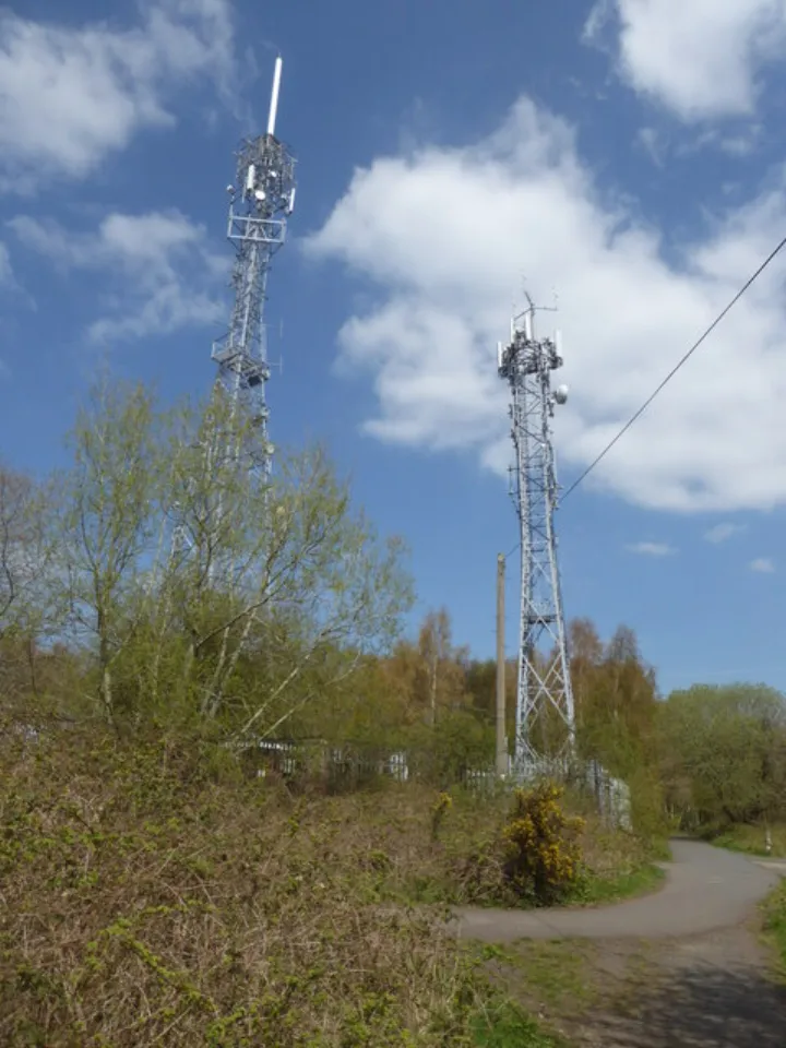 Communications masts at Burlish top Nature Reserve - geograph.org.uk - 6814108