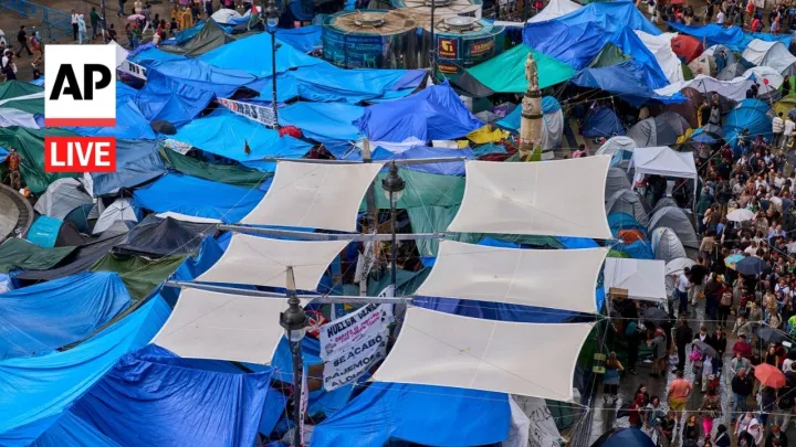 LIVE: People camp out in Madrid in protest over Spain’s housing crisis