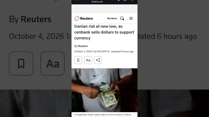 🇮🇷🇺🇸🇺🇸 Iranian rial at new low, as cenbank sells dollars to support currency — Reuters 6 hours ago