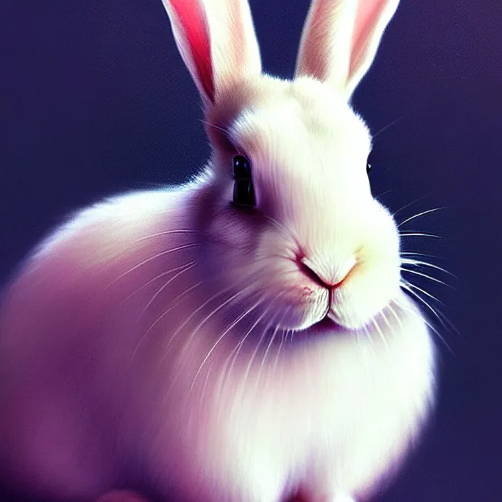 beautiful portrait of bunny rabbit,elegant,intricate,animal,digital painting,realistic,hyper realistic,4k,ultra detailed,artstation