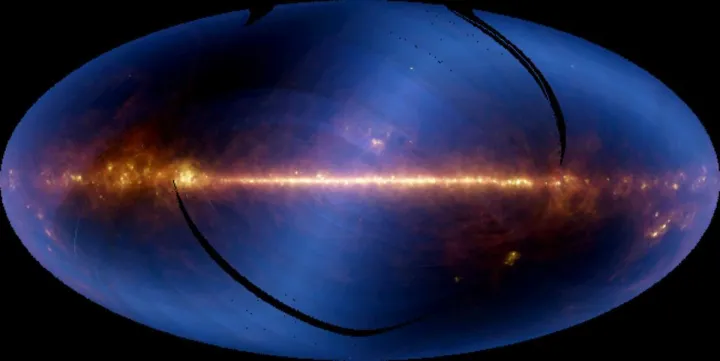 Infrared Astronomical Satellite View of the Sky, NASA