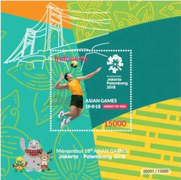 Stamp of Indonesia - 2018 - Colnect 758897 - 2018 Asian Games Bandung - Jakarta Indonesia.jpeg