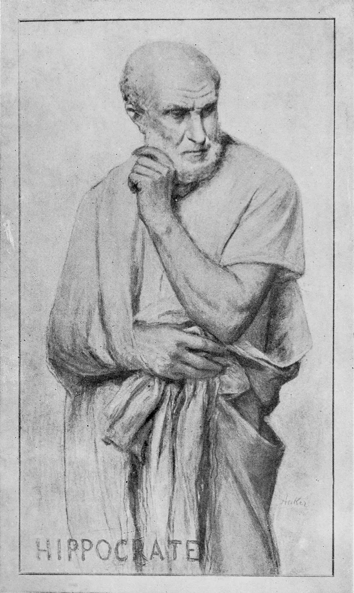 Composite portrait of Hippocrates designed by A. Anker. Wellcome M0000745