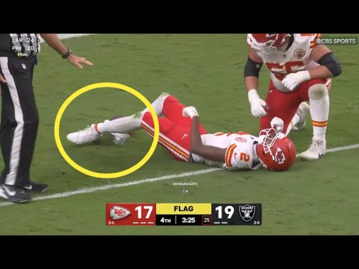 🚨 Chiefs' WR Tyquan Thornton CARTED OFF with HORRIFIC ANKLE FRACTURE vs Raiders | Thornton injury