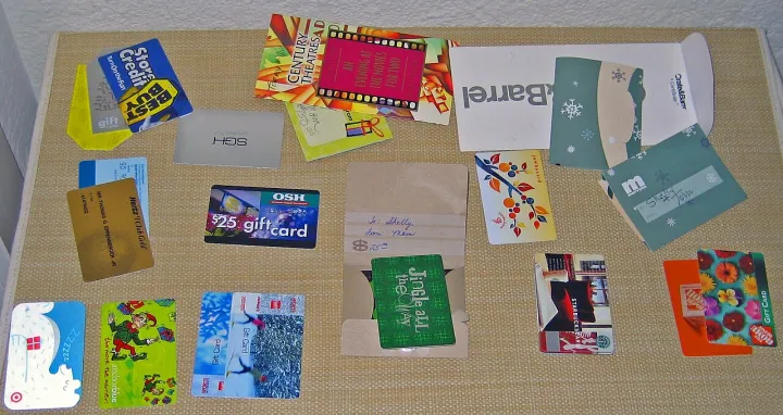 Gift card assortment