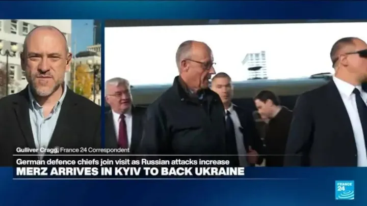 Germany's Merz visits Kyiv as Russia steps up attacks on Ukrainian cities • FRANCE 24 English