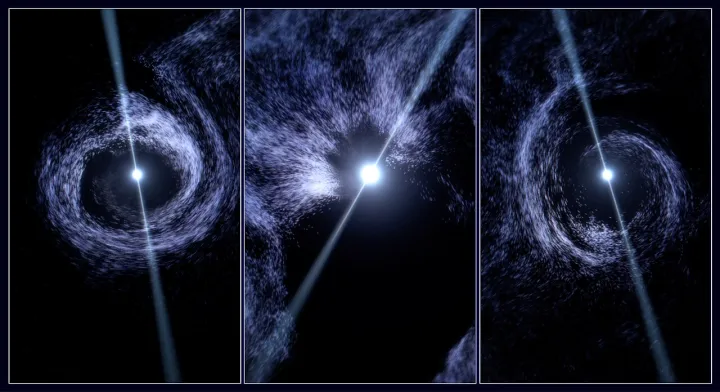 NASA-JAXA XRISM Mission Sees Pulsar Accreting Companion's 'Wind' (SVS15099 - gx 301-2 trio large)