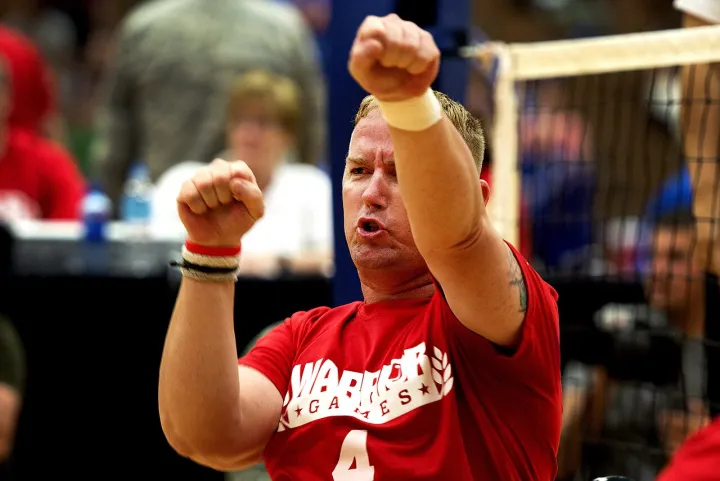 Marines beat Army, remain undefeated in sitting volleyball (Image 2 of 7) (8737852305)