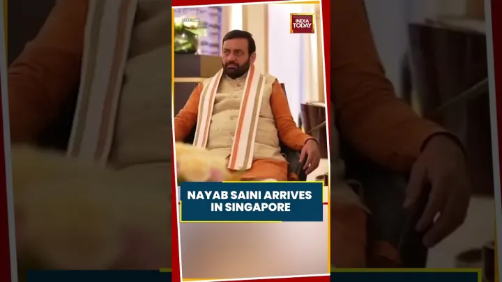 Haryana CM Nayab Saini Arrives In Singapore For SING Forum 2026 #singapore