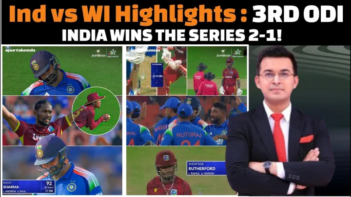 India vs West Indies Third ODI Complete Highlights 2026 Today.