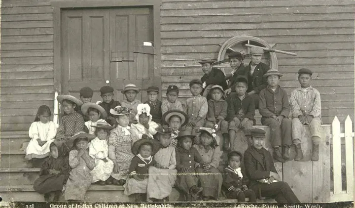 Indian students and their teachers, Metlakatla, Alaska, ca 1894 (LAROCHE 10).jpeg