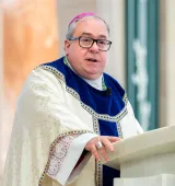 Bishop Michael Olson preaches his homily
