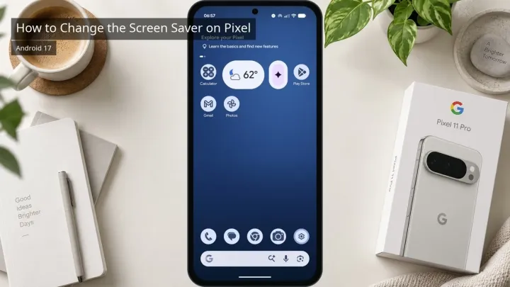 How to Change the Screen Saver to Clock on Pixel 11 Pro (Android 17)