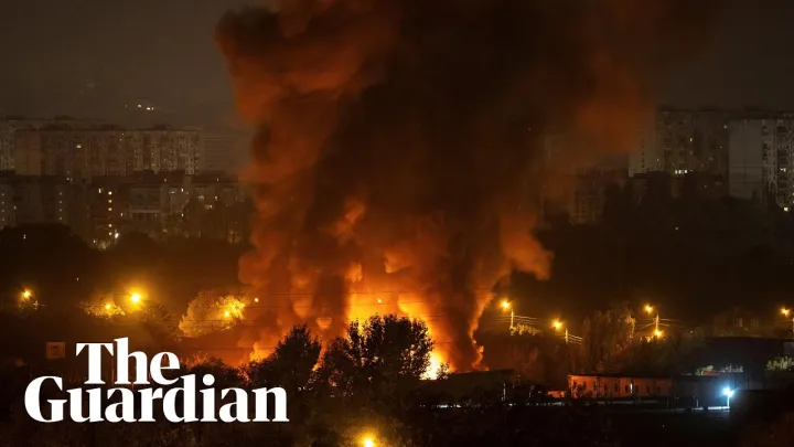 Explosion in Kyiv as Russian missiles strike across Ukraine