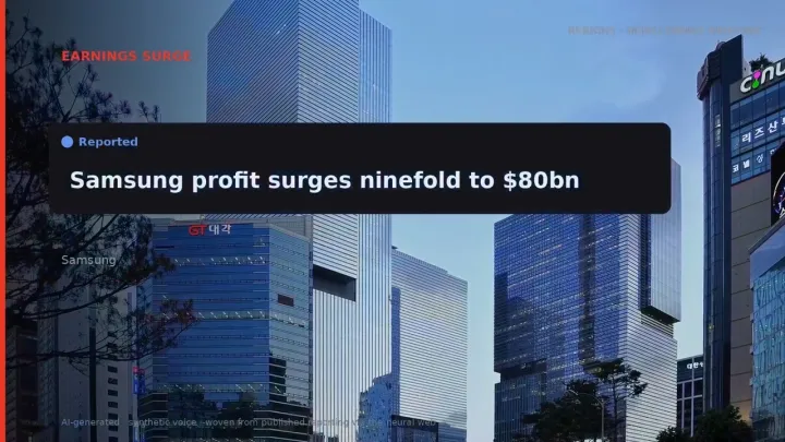 RERIGHT · Samsung profit surges ninefold to $80bn on AI chip demand