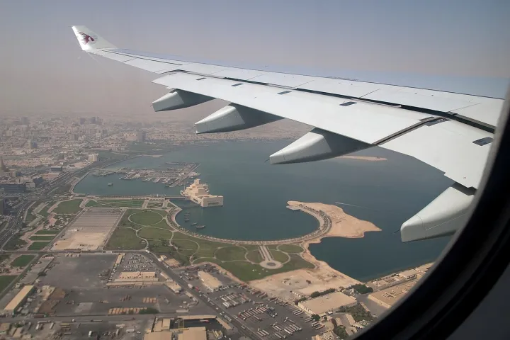 Qatar, Aerial view of Doha, Qatar