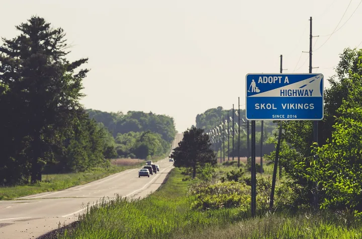 Adopt a Highway - Skol Vikings Sign - Minnesota (35053725306)