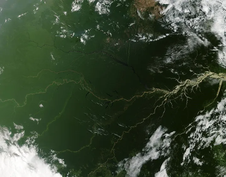 Early Autumn in the Amazon Basin (MODIS 2026-03-24)
