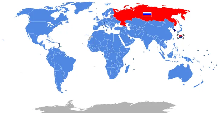 Russia South Korea Locator