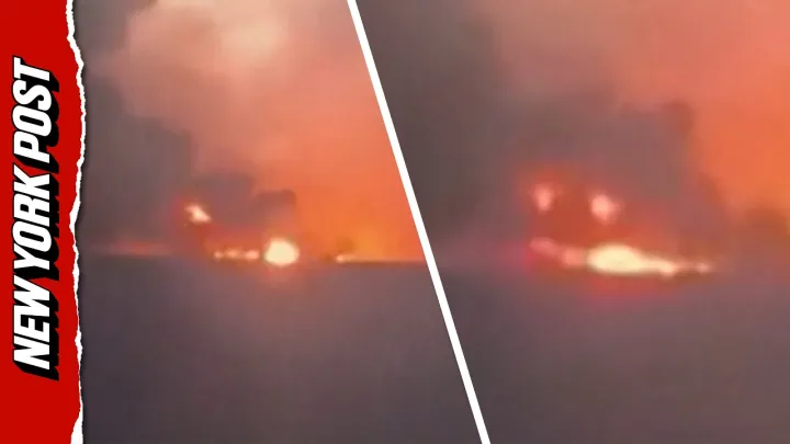Smoke Rises From Russian Yandex Data Hub Following Ukrainian Drone Strike