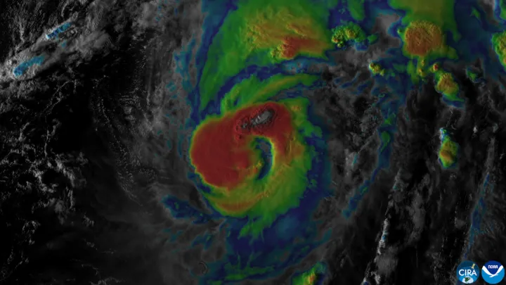 Hurricane Isaias Strengthens Into a Category 2 Storm (CIRA 2026-10-08)